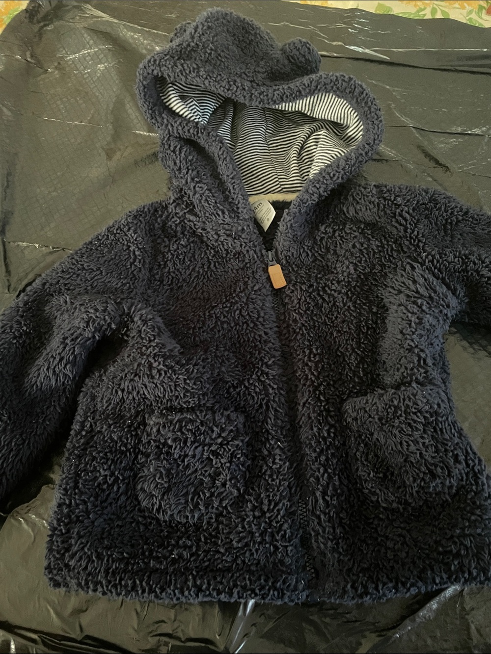 Carter's Dark Navy Plush Hooded Puffer Jacket